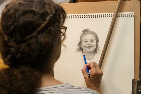 Kathy Sketching Brooklyn